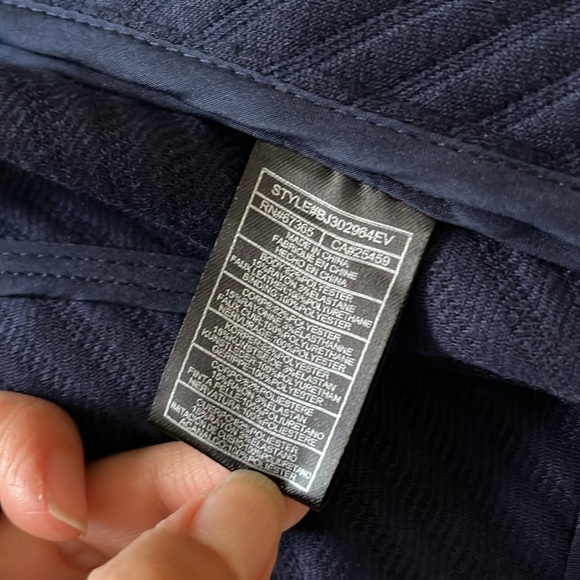 BB Dakota Asymmetrical Faux Leather Navy Blue Full Zip with Pockets Jacket‎ Sz S - Picture 9 of 10